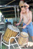 Family Drumming, by Blue Hand Man