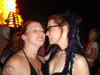 LaSara and Amy at the bonfire, by Amy